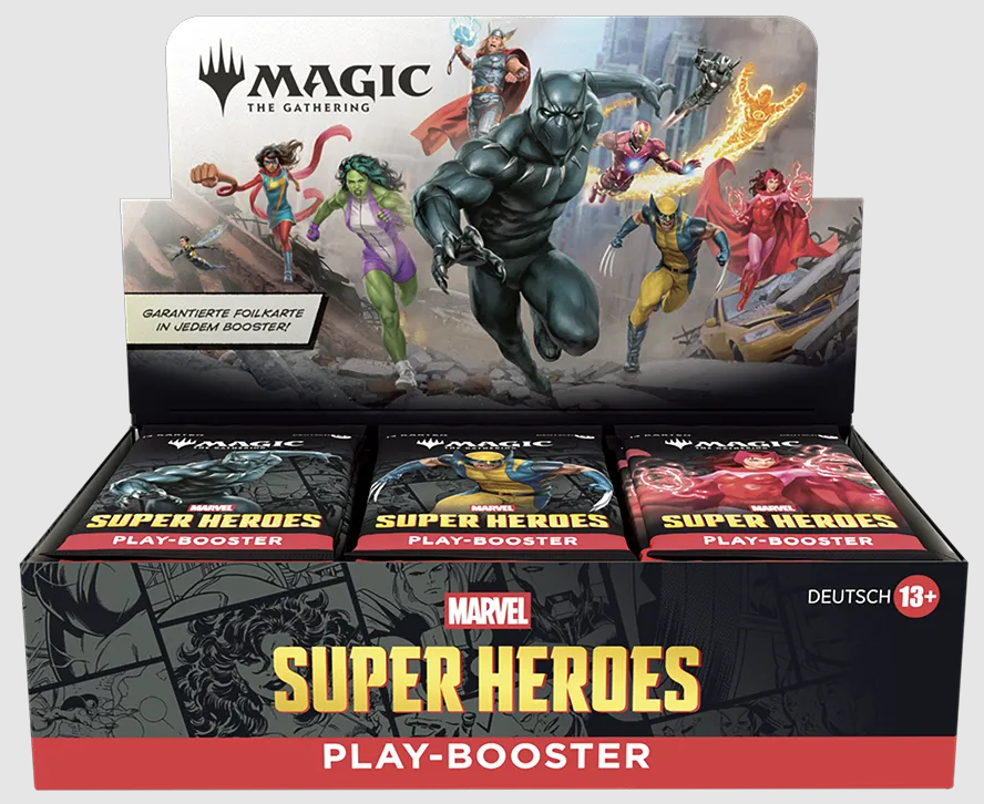 Magic The Gathering Marvel Super Heroes Play-Booster Display DE