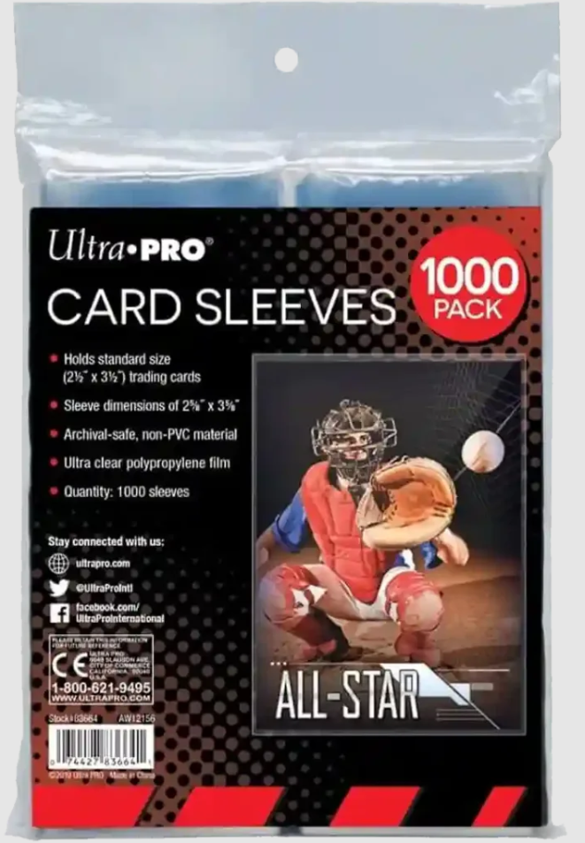 Ultra Pro Card Sleeves 1000x - Penny Sleeves Soft Sleeves
