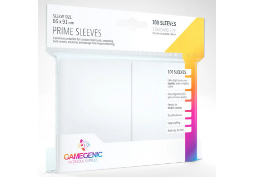 Prime Sleeves Weiß (100 Sleeves) Gamegenic