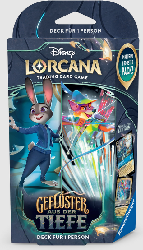 Disney Lorcana: Geflüster aus der Tiefe Starter Deck Saphir & Stahl DE