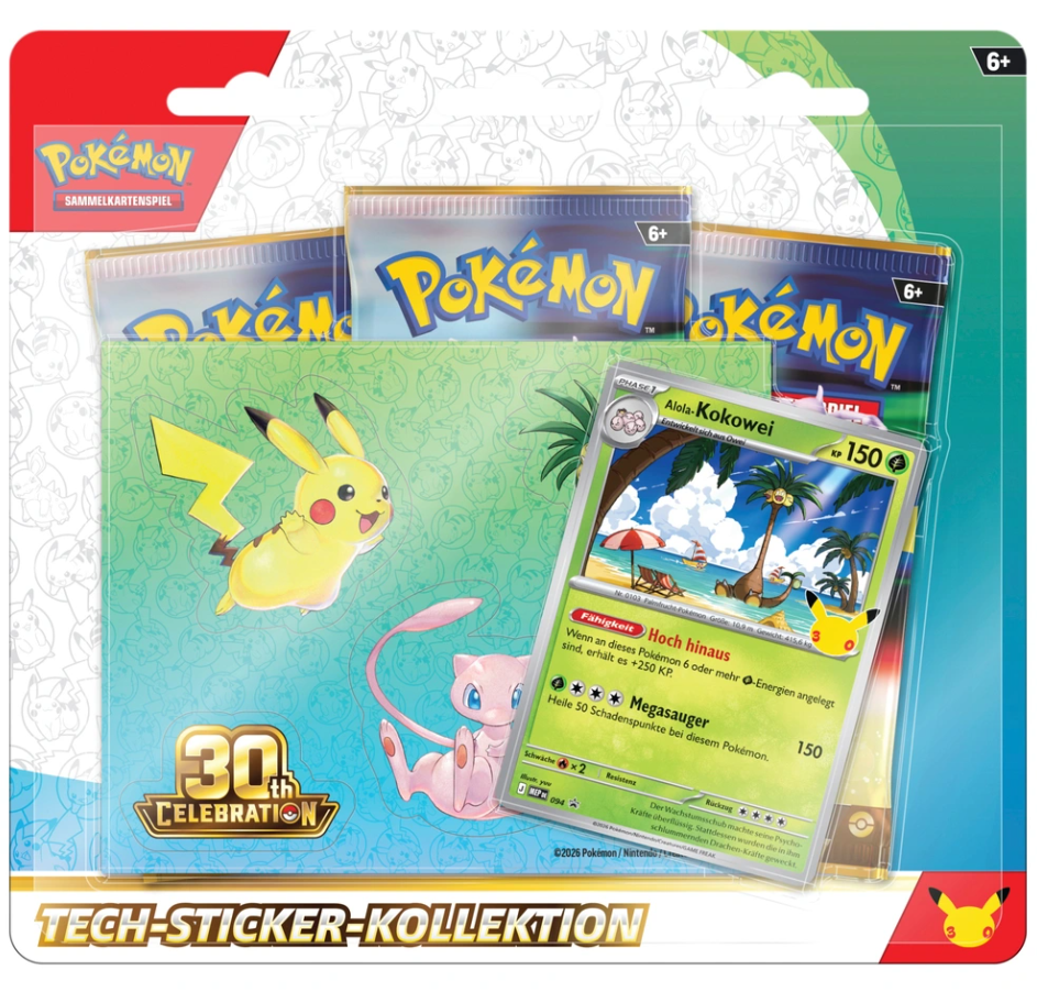 30 Jahre Tech-Sticker-Kollektion Alola-Kokowei DE