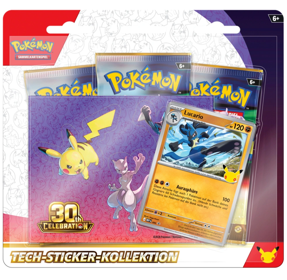 30 Jahre Tech-Sticker-Kollektion Lucario DE
